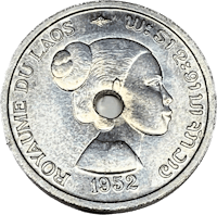 a coin with a woman's face on it